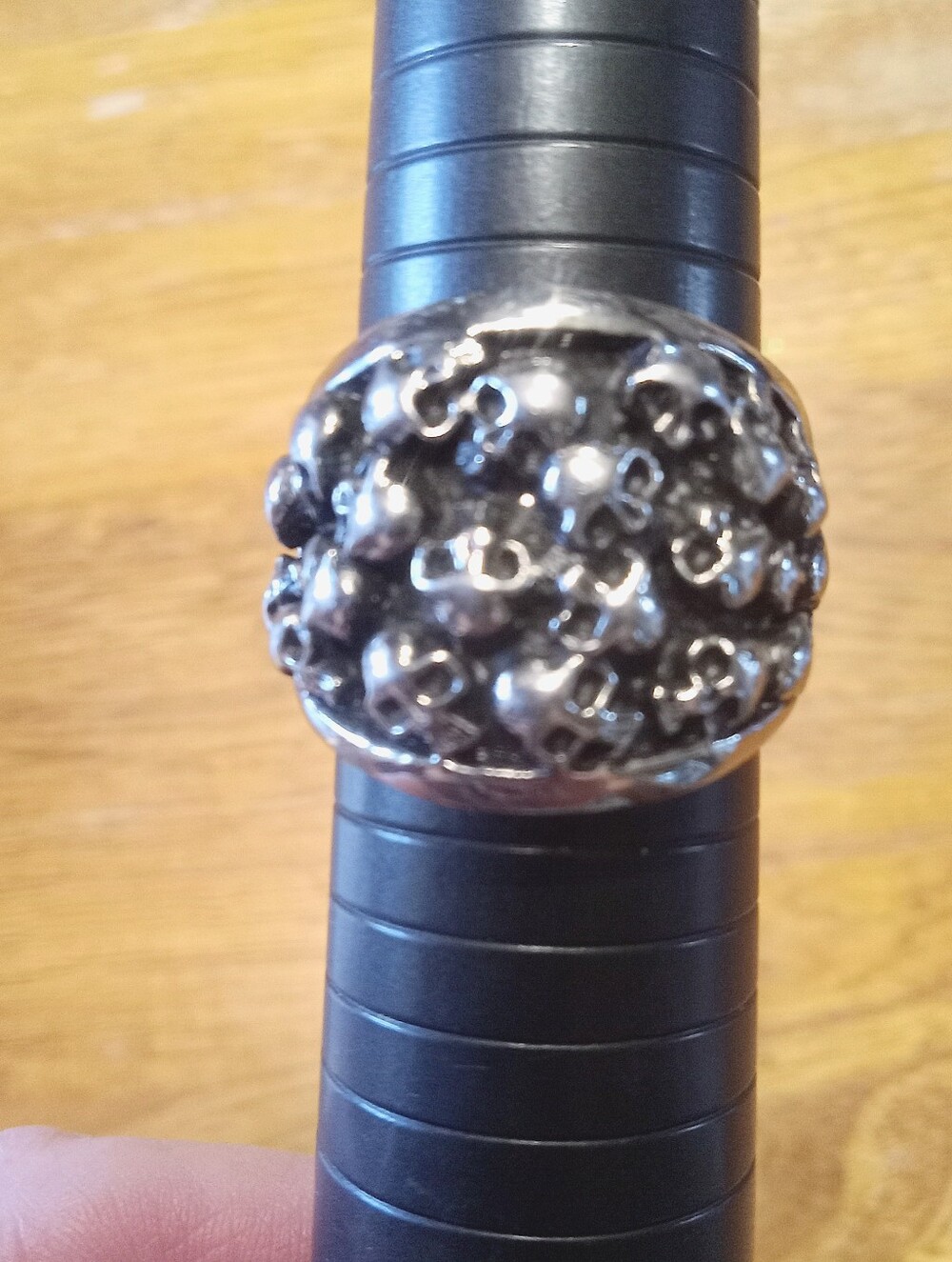 Skulls Rising Ring Men's Size 12.5 Silver Rock Metal Unique Gothic Biker